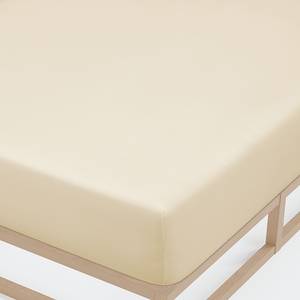 Drap housse en jersey élastique 0077866 Coton / Élasthanne - Beige - 90-100 x 200-220 cm