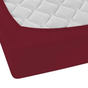 Drap housse en jersey fin 0077144 Jersey de coton - Rouge bourgogne - 140 - 160 x 200 cm