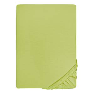 Drap housse en jersey fin 0077144 Jersey de coton - Vert pomme - 140 - 160 x 200 cm