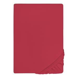 Drap housse en jersey élastique 0077866 Coton / Élasthanne - Rouge rubis - 120-130 x 200-220 cm