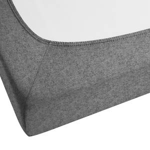 Drap-housse 0841380 Flanelle de coton - Gris foncé - 140 - 160 x 200 cm