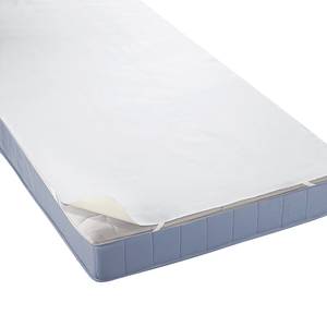 Protection surmatelas molleton 0808316 Coton / Pellicule de polyuréthane/polypropylène - Blanc - 100 x 200 cm