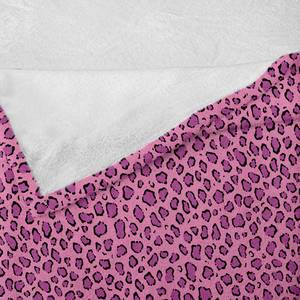 Plaid Safari polyester - roze - 125 x 175 cm