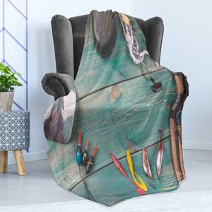 Plaid Angeln Polyester - Mehrfarbig - 175 x 230 cm