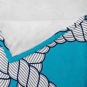 Plaid Eau Polyester - Bleu / Blanc - 175 x 230 cm