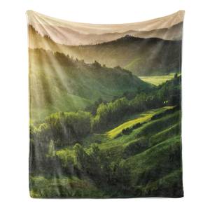 Plaid Scenic Sommer polyester - groen - 125 x 175 cm