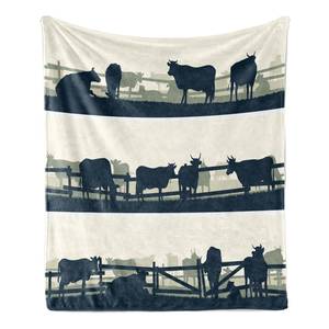 Plaid Zaun Polyester - Petrol / Off White - 125 x 175 cm