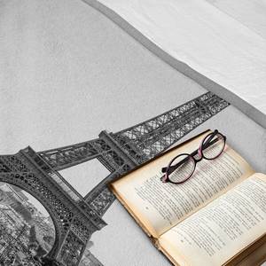 Plaid Tour Eiffel Polyester - Gris foncé / Taupe - 125 x 175 cm