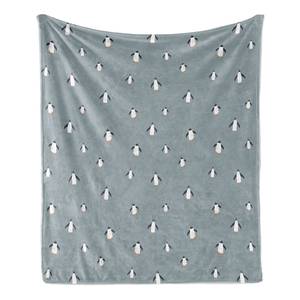 Plaid Pingouin Polyester - Gris foncé - 175 x 230 cm