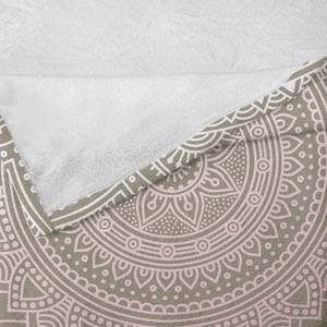 Plaid Mandala Polyester - Rose pâle / Beige - 125 x 175 cm