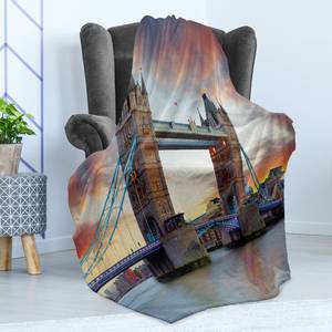 Plaid London Polyester - Mehrfarbig - 175 x 230 cm