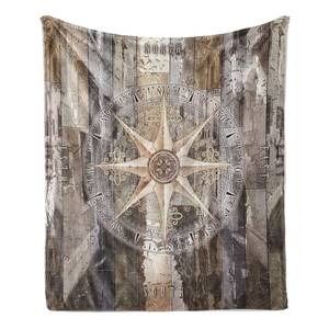 Plaid Marine Life Polyester - Marron - 175 x 230 cm