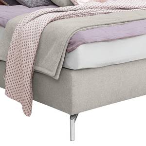 Boxspringbett Arano Chenille GCP: 49 light grey - 160 x 200cm - Doppelmatratze H2/H3