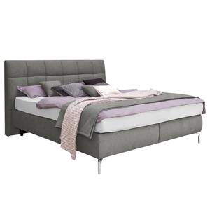 Boxspringbett Arano Chenille GCP: 129 concrete - 180 x 200cm - H2