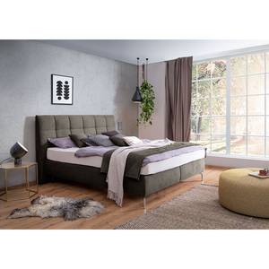 Boxspring Arano Chenille GCP: 42 light brown - 200 x 200cm - Tweepersoonsmatras H2/H3