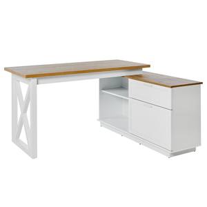 Bureau d’angle Chalet D 155 E Imitation chêne / Blanc