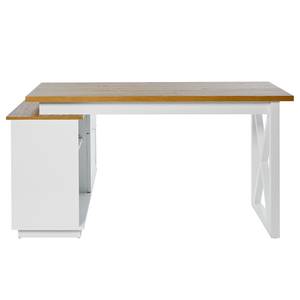 Bureau d'angle 155 cm, Chêne Craft, 3 tiroirs