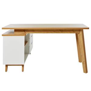 Bureau d’angle Libre C 240 E Imitation duramen de chêne / Blanc