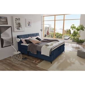 Boxspring Emalia Chenille GCP: 106 denim - 160 x 200cm - H2 zacht