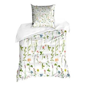 Parure de lit Fleurs I Microfibre / Polyester - Multicolore - 135 x 200 cm + oreiller 80 x 80 cm