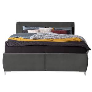 Lit capitonné Gaby Microfibre GDU: 29 anthracite - 200 x 200cm - D3 medium