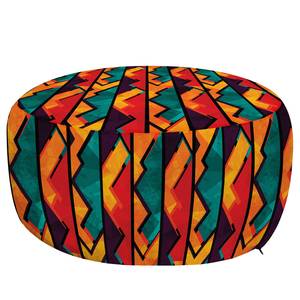 Pouf Grunge II Polyester - Multicolore