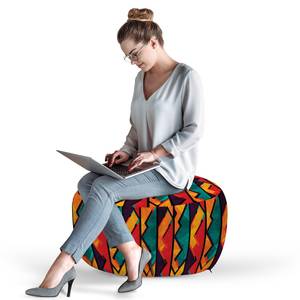 Pouf Grunge II Polyester - Mehrfarbig