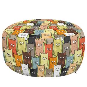 Pouf Chats Polyester - Multicolore