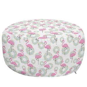 Pouf Flamingo Polyester - Rose / Menthe