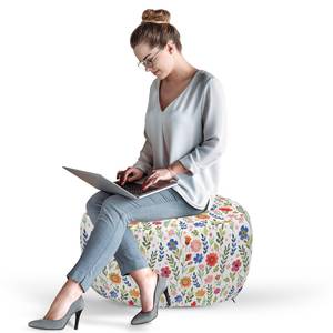 Pouf Aquarell II Polyester - Mehrfarbig