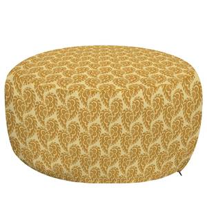 Pouf Paisley I Poliestere - Senape scuro / Beige