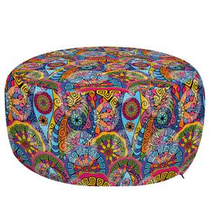 Pouf Mandala I Polyester - Mehrfarbig