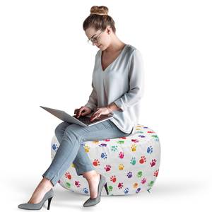 Pouf Coloré III Polyester - Multicolore