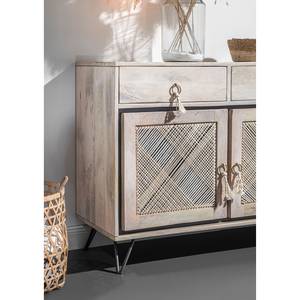 Sideboard Lumby I Mango massiv - Mango Hell / Grau