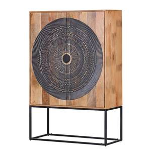 Highboard Curbar massief mangohout/metaal - Lichtbruin