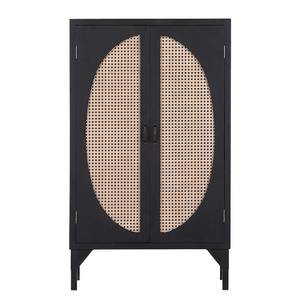 Highboard Nasva Metall / Tanne massiv - Beige / Schwarz