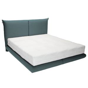 Boxspringbett Soho Pillow Webstoff - Stoff TBO: 616 soft emerald - 180 x 200cm - H2 - Unifarben