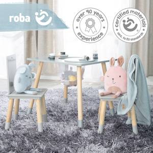 Table et chaises Roba Basic Gris - Matière plastique - En partie en bois massif