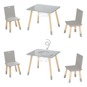 Table et chaises Roba Basic Gris - Matière plastique - En partie en bois massif