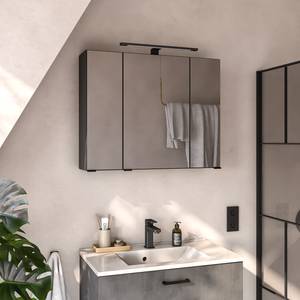 Armoire de toilette BOOYA Avec éclairage - Graphite - Largeur : 80 cm