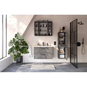 Armoire de toilette BOOYA Avec éclairage - Graphite - Largeur : 80 cm