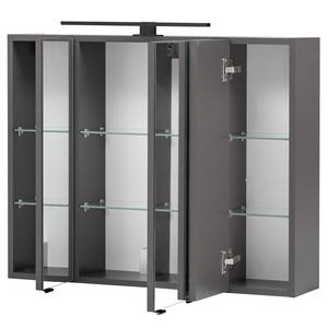 Spiegelschrank BOOYA Inklusive Beleuchtung - Graphit - Breite: 80 cm