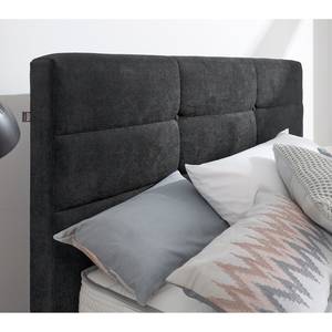 Boxspringbett Jonna Chenille TBS: 49 Anthrazitgrau - 100 x 200cm - H3