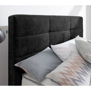 Boxspringbett Jonna Chenille TBS: 10 Schwarz - 100 x 200cm - H2