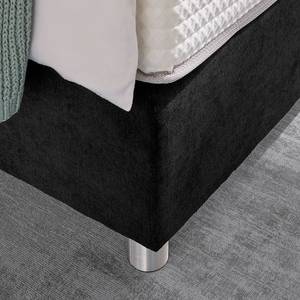 Lit boxspring Jonna Tissu Chenille TBS: 10 Noir - 100 x 200cm - D2 souple