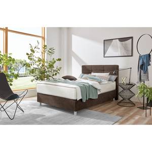 Boxspring Jonna Chenille TBS: 4 Notenbruin - 140 x 200cm - H3 medium