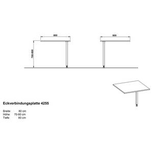 Bureau GW-Profi 2.0 (2 éléments) Imitation chêne Grandson