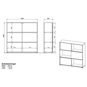 Bureau Mingle (3 éléments) Anthracite / Imitation chêne de Sonoma