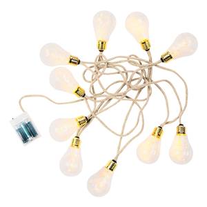 LED-Lichterkette BULB LIGHTS IV Klarglas / Jute - 10-flammig