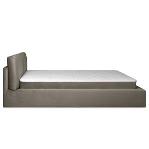 Gestoffeerd bed Ilay Velours Sadia: Beige - 160 x 200cm